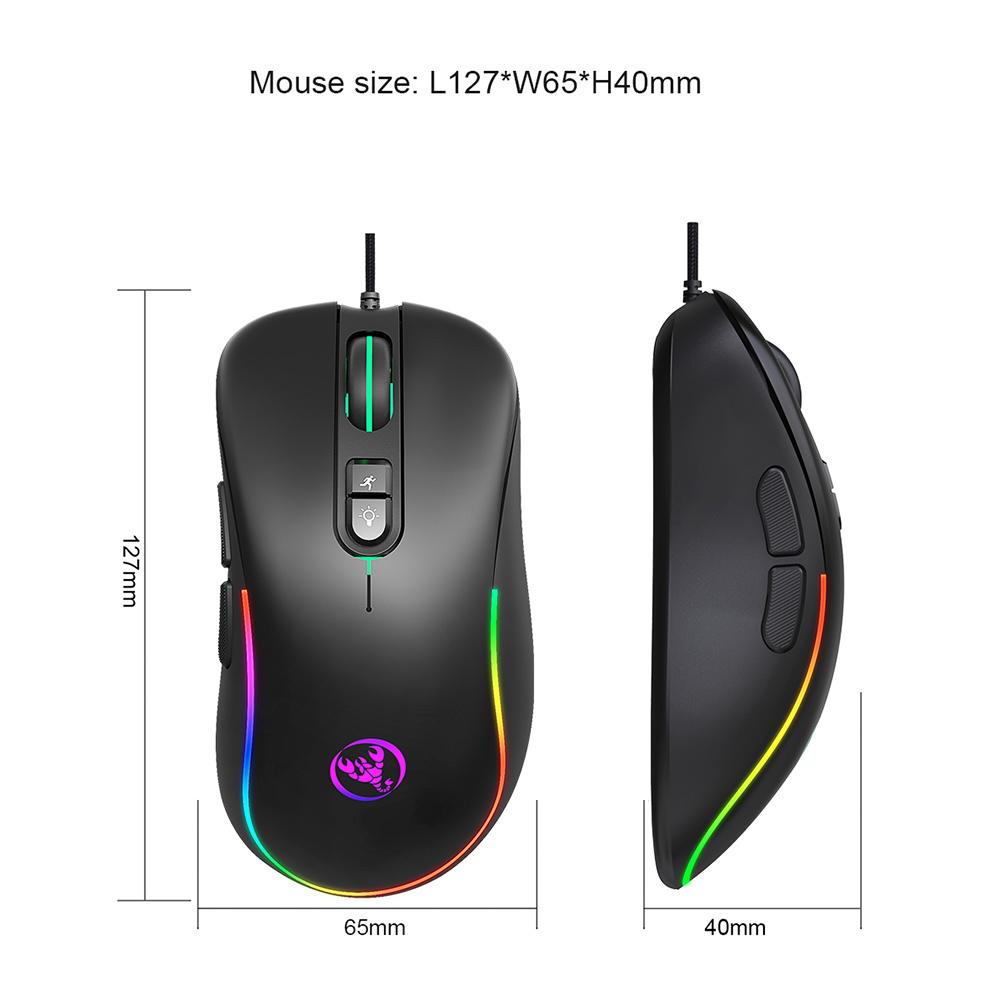 Tổ hợp bàn phím và chuột HXSJ J300 + V100 chơi game có thể lập trình ánh sáng RGB