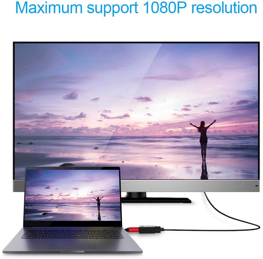 Đầu chuyển USB C/ Type-C to VGA - FullHD 1080P