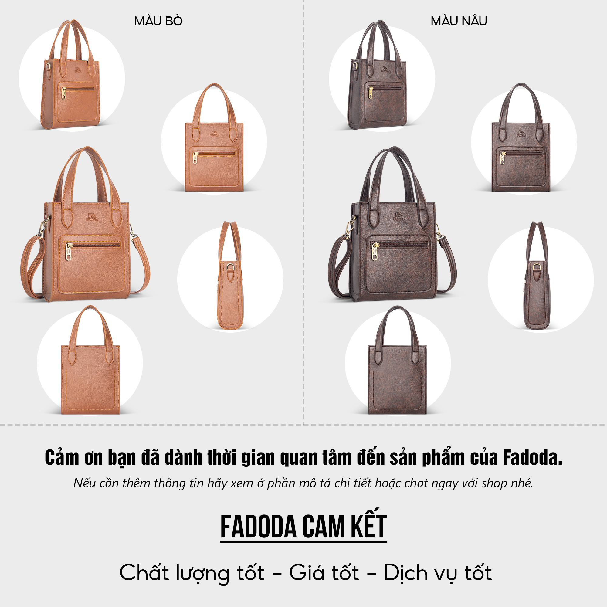 Túi xách nữ mini dáng đứng Fadoda - FTX20