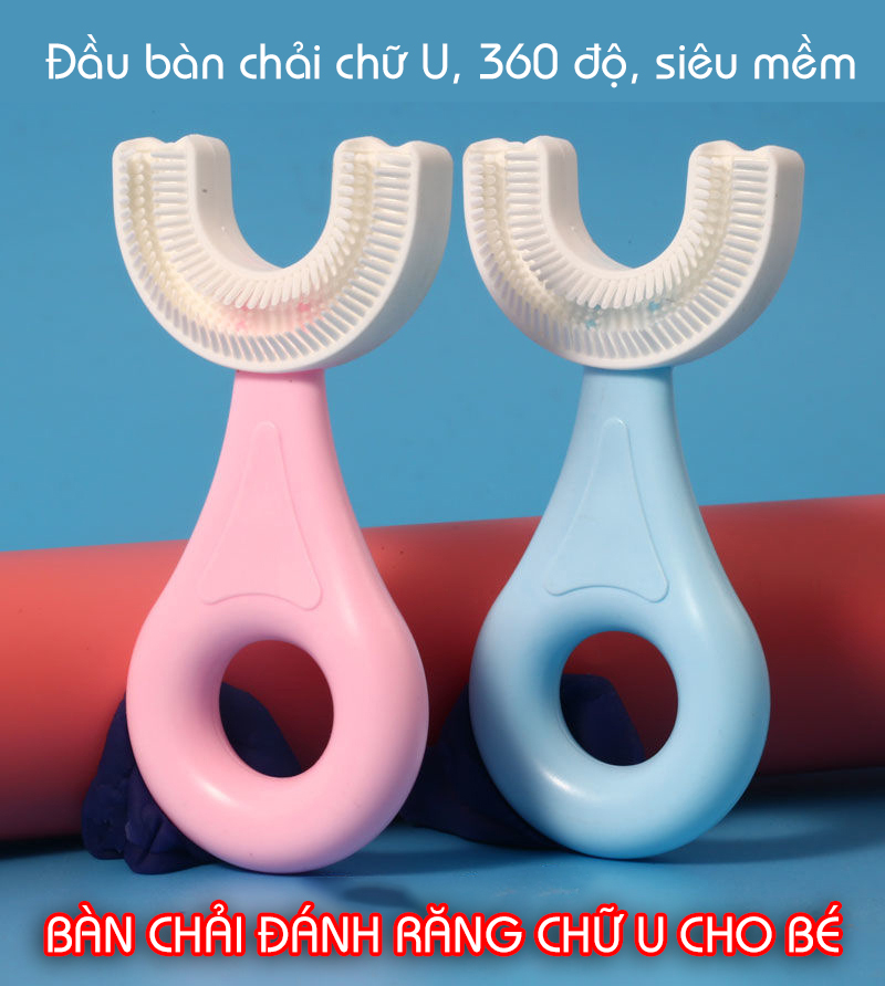 Bàn Chải Đánh Răng Silicon Hình Chữ U Cho Trẻ Em MINIIN - Cho Bé Từ 2 - 6 Tuổi