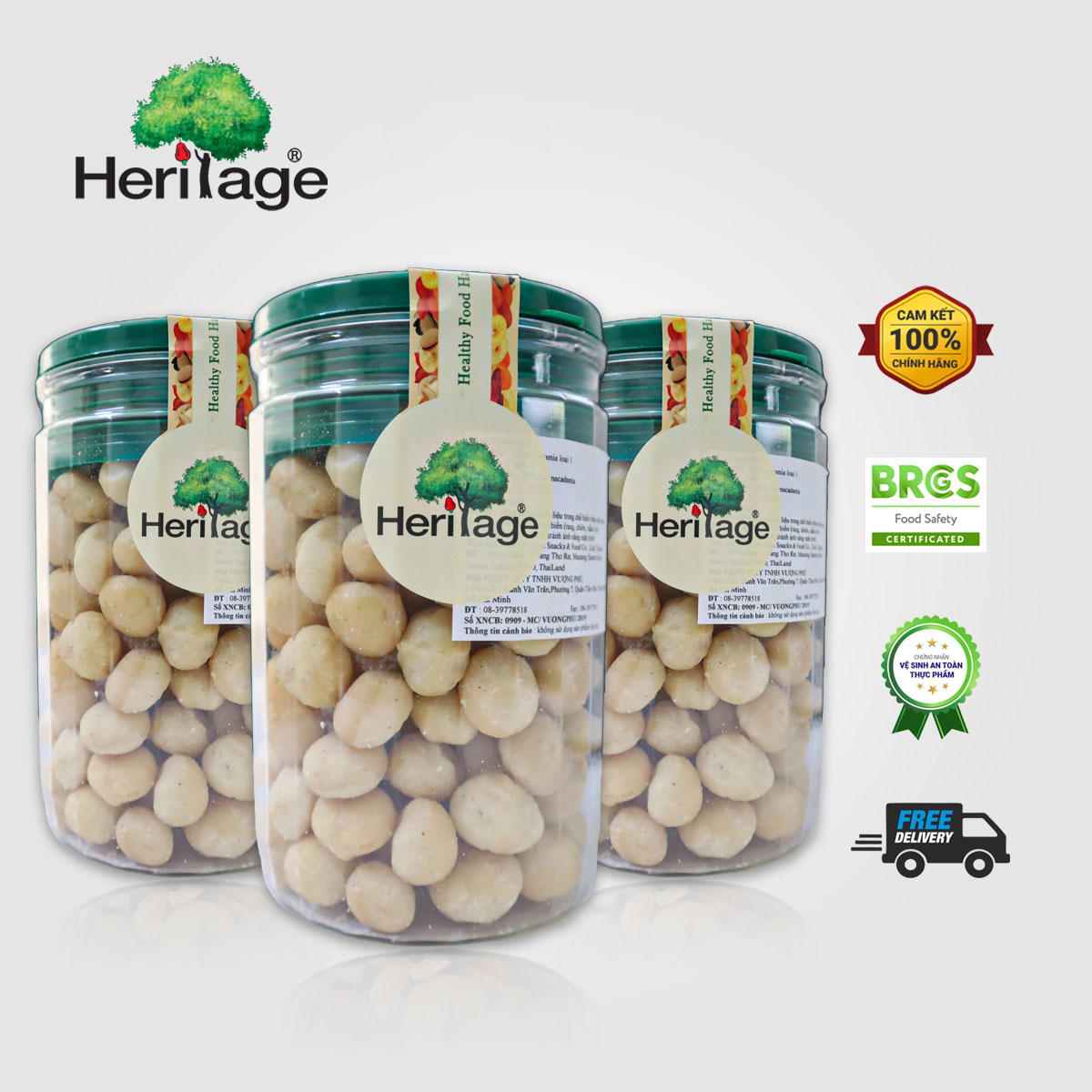 Hình ảnh NHÂN HẠT MACADAMIA NGUYÊN HẠT HERITAGE THÁI LAN 1KG