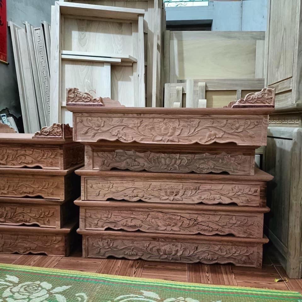 Bàn Thờ Gỗ Sồi, Bàn Thờ Treo Tường Nhỏ Gọn Phù Hợp Với Nhiều Không Gian - Tổng Kho Nội Thất Tân Thời Đại
