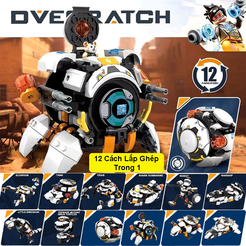 (227 pcs)Bộ Đồ chơi lắp ráp kiểu Lego Overwatch Robot Hamster Wrecking Ball model 50029