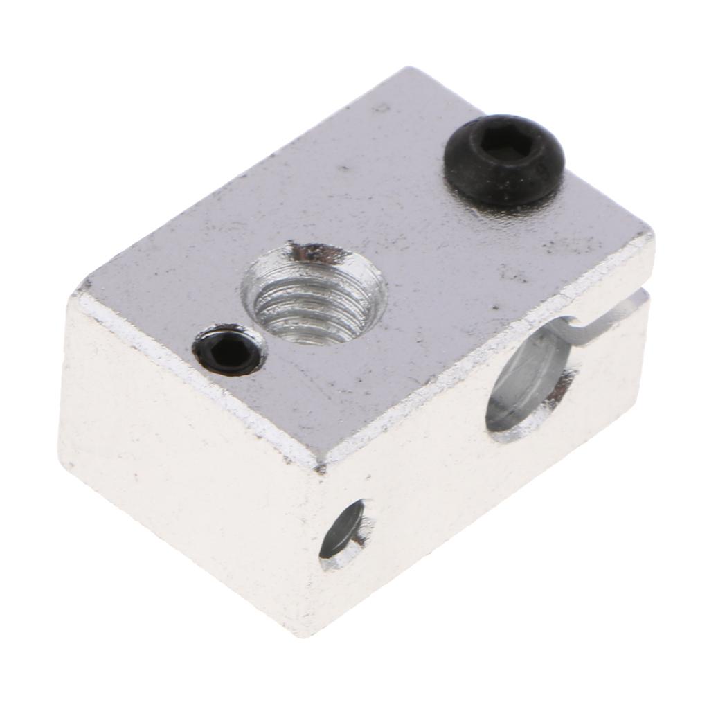 V6 Aluminum Heater Block M6 Nozzle for MK7 MK8 3D Printer Extruder Hot End Heating Block