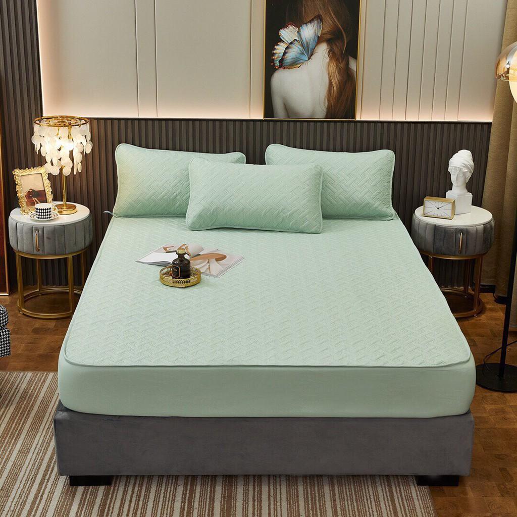 Ga CHỐNG THẤM Bo Chun Trần Cotton Mẫu Mới, Êm Dịu, Thoáng Mát -