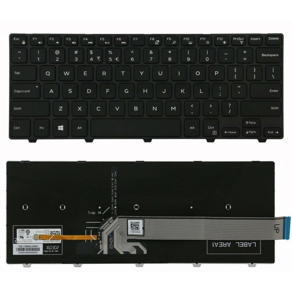 Bàn phím thay thế dành cho laptop Dell Vostro 5458, 5489, Latitude 3450, Inspiron 7447, 5447, 5448, 5458, 5459, 3442, 3443 có đèn nền