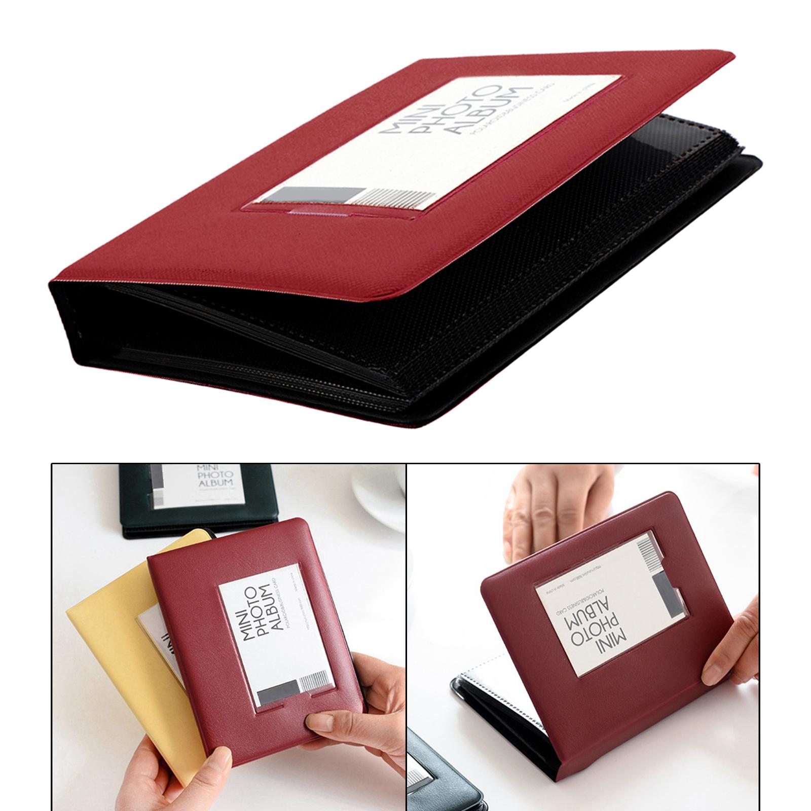 PU Leather Storage Display Book Album, 64 Photos Picture Album Army Green