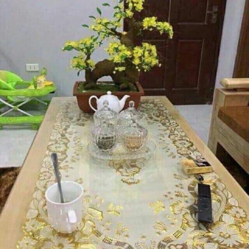 Khăn bàn 3D hoa văn nổi