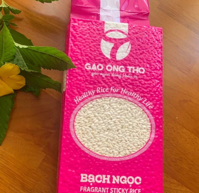 Combo 2 sản phẩm Gạo Ông Thọ - Bạch Ngọc (nếp Bắc) túi 1kg hút chân không. Sản phẩm gạo sạch hữu cơ dinh dưỡng cho sức khỏe