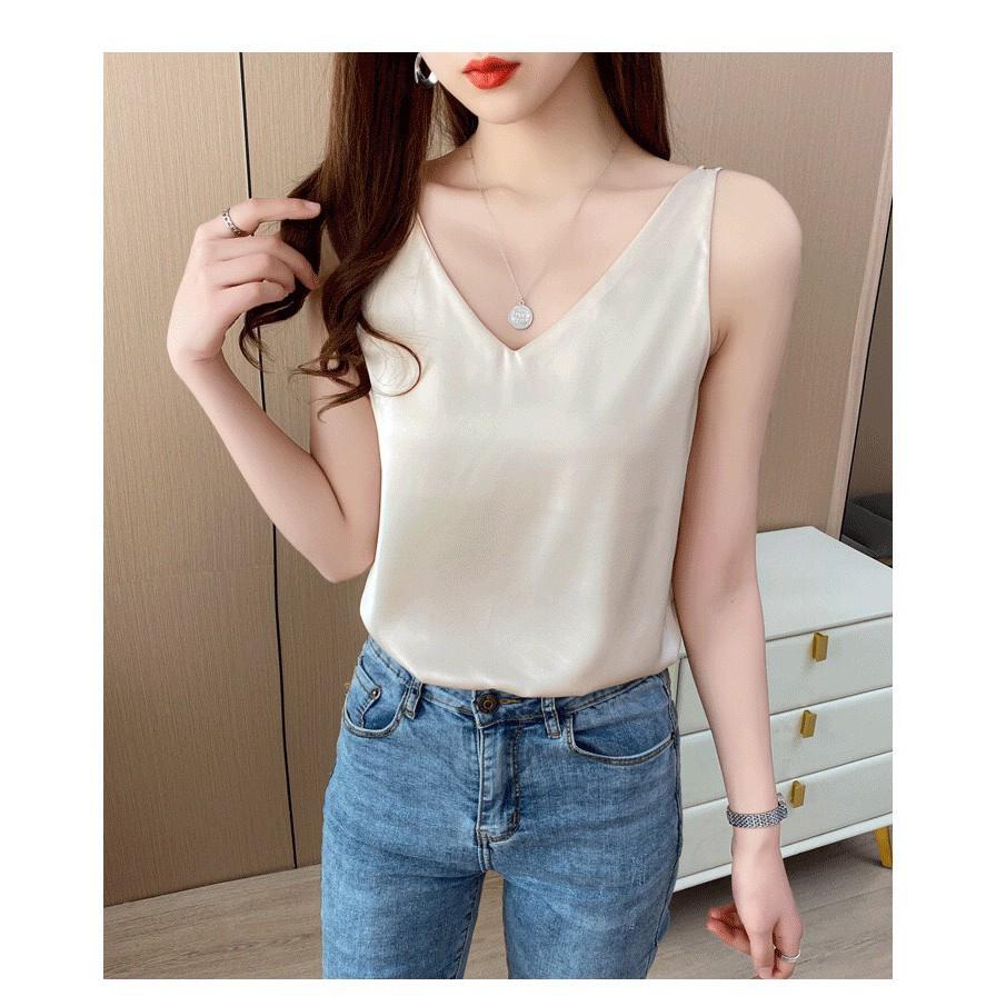 ÁO HAI DÂY CỔ V SIÊU XINH CÓ NHIỀU MÀU