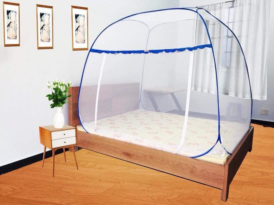Màn chụp cao cấp Mộc Miên đỉnh rộng ,Mẫu Không Hoạ Tiết - Kích thước 1,6mx2m