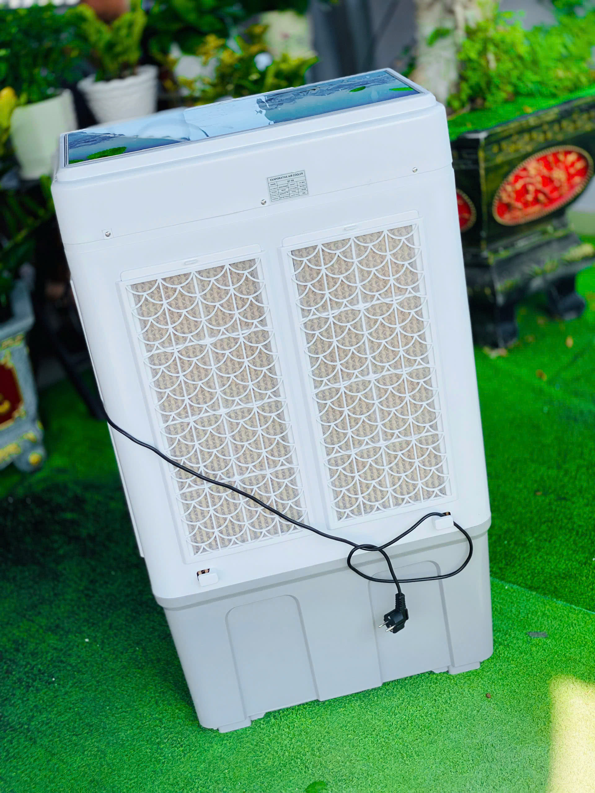 Quạt Điều Hòa Hơi Nước Công Nghiệp QF90 Dung Tích 90Lít Công suất 1500W 4 Bánh Xe Di Chuyển Diện Tích Làm Mát Đến 150M2 Dùng Cho Công Nghiệp Diện Tích Lớn Đám Tiệc Sự Kiện Ngoài Trời hàng nhập khẩu