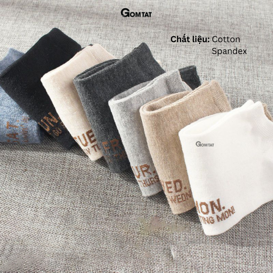 Set 7 đôi Vớ cổ ngắn nam chất liệu cotton cao cấp, tất nam cổ thấp 7 đôi sử dụng 7 ngày [mẫu nam 01] - VOTUAN-NAM01