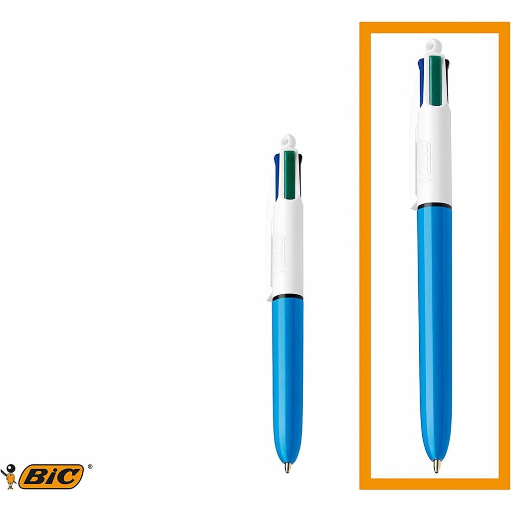 Bút bi 4 màu mực siêu nhiều BIC 4-Color Retractable Ballpoint Pen, Cỡ ngòi Medium Point (1.0mm), 1 cây viết