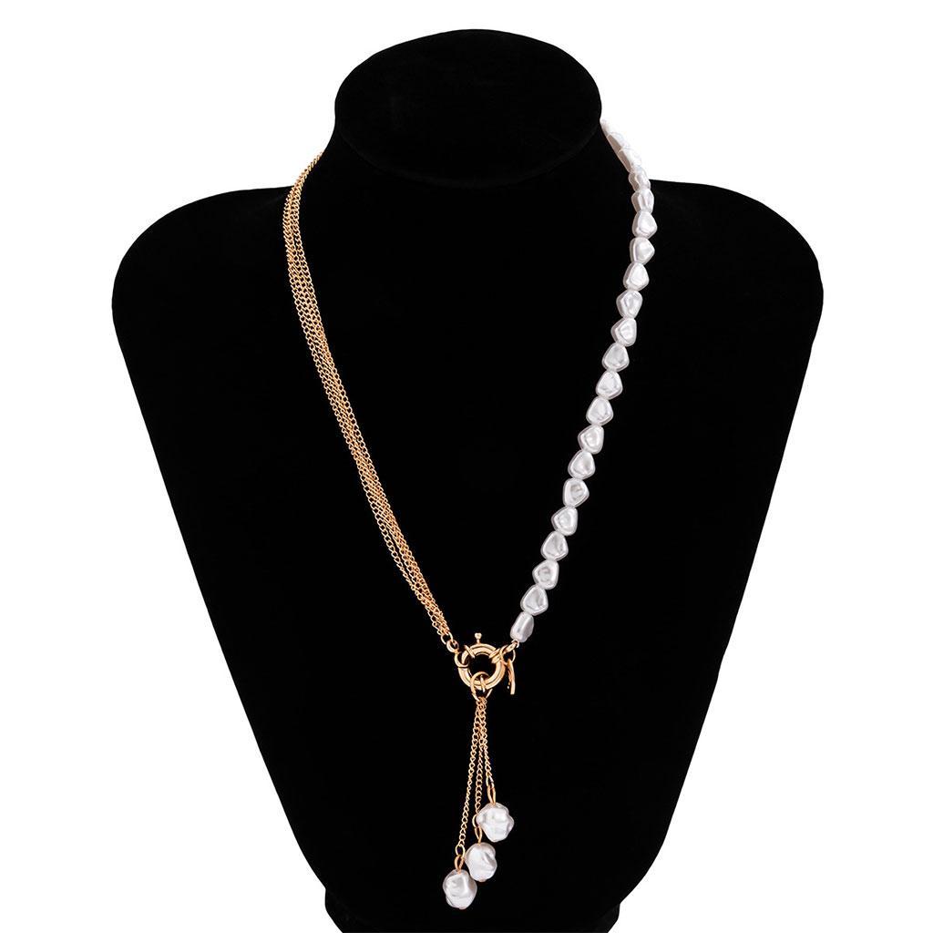 Baroque Irregular Pendant Necklace Jewelry Choker for Valentine Gift