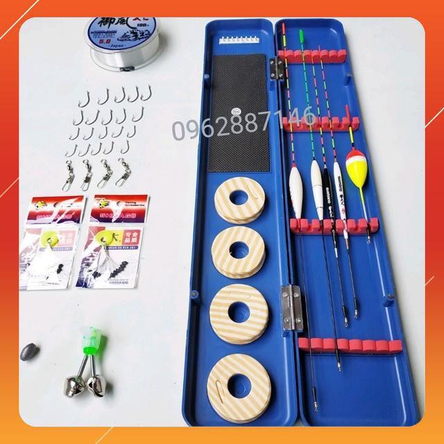 Combo hộp phao câu cá 5 quả kèm 14 món phụ kiện docaucagiangnam