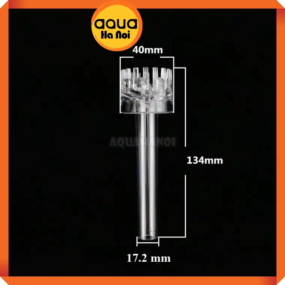 Đầu lọc váng xoay Acrylic trong suốt, gắn đầu In thủy tinh, inox - Lọc váng lốc xoáy hồ cá thủy sinh