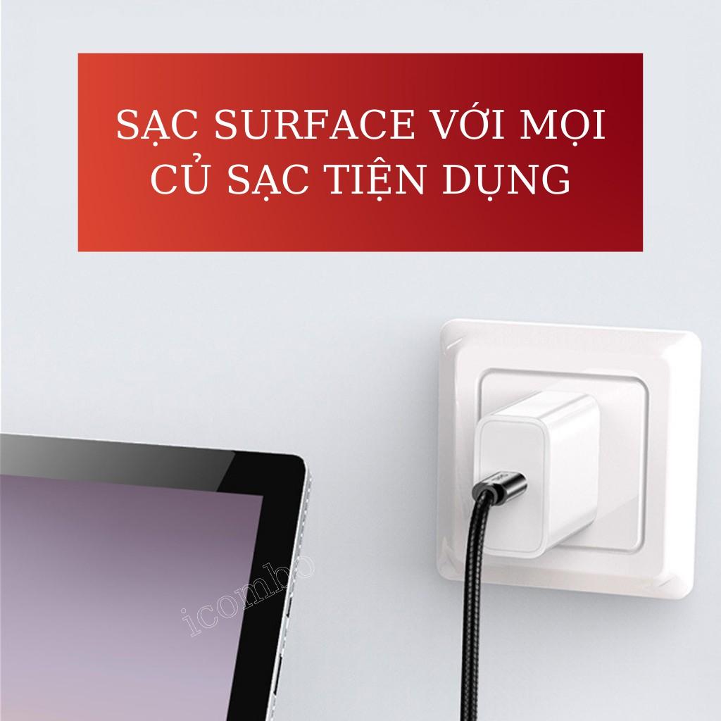 Cáp sạc type-c surface pro 3,4,5,6,7 surface laptop 1,2,3 surface book 1,2,3