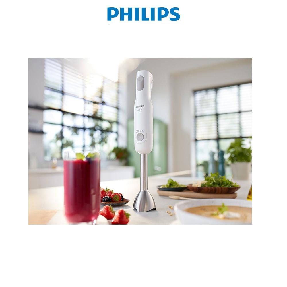 Máy xay sinh tố cầm tay Philips HR2534, 450w - Xay cháo nguội, cháo nóng, rau củ, sinh tố, Hàng Chính Hãng