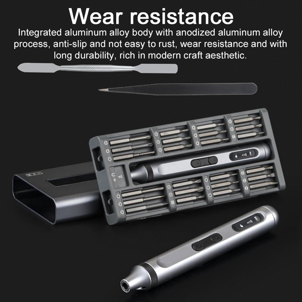 High Precise Electric Screwdriver Multifunctional Screw Driver Type-C Charging Electric Repairing Tool Set for Mobilephones Computers Home Appliances