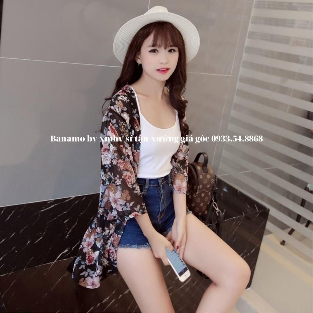 Áo thun nữ hai dây thời trang Banamo fashion chất cotton đẹp màu trắng co giãn tốt áo nữ hai dây cotton 3122