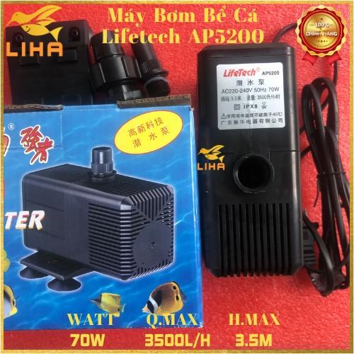 Máy Bơm Nước Hồ Cá Lifetech AP5200 (70W - 3500L/H - 3.5M) - Máy Bơm Nước Bể Cá (Hàng Nhập Khẩu)