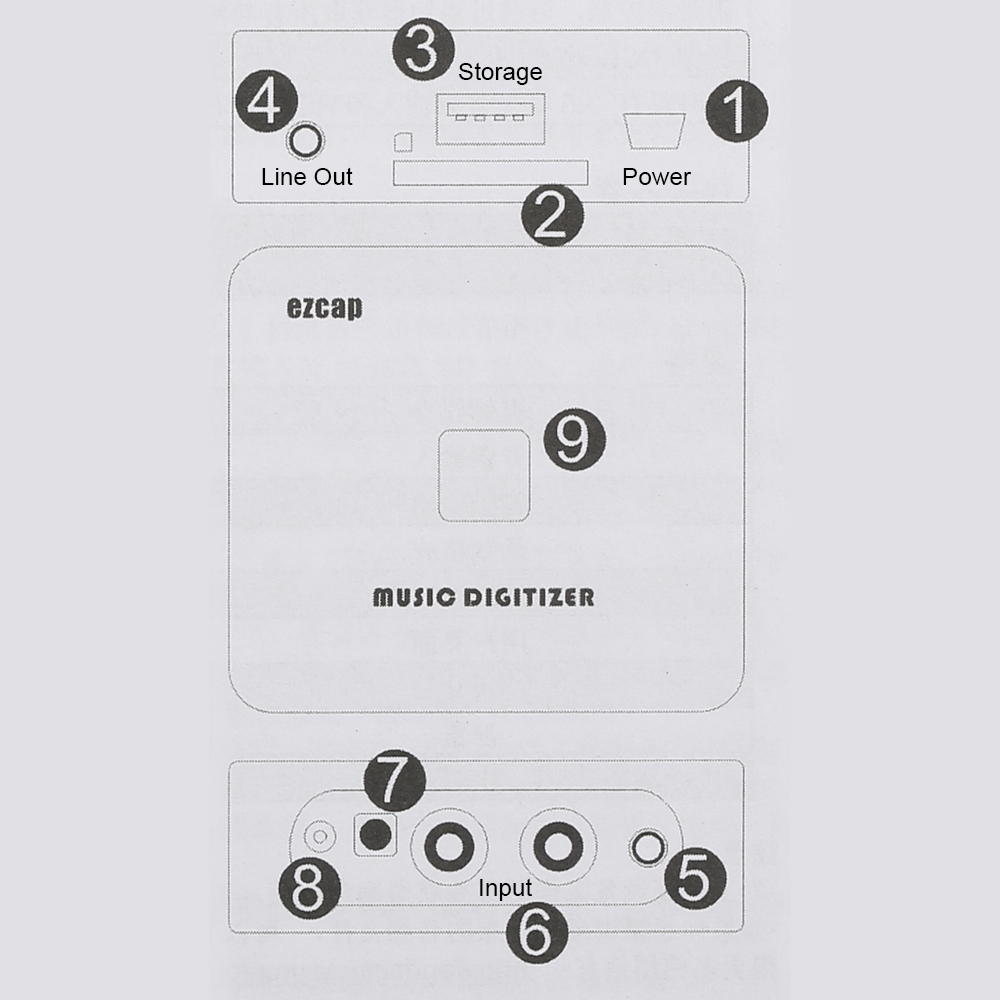 Máy Nghe Nhạc Ghi Âm Music Digitizer Với Thẻ SD Ổ Đĩa Cổng USB Mini Điều Khiển Từ Xa