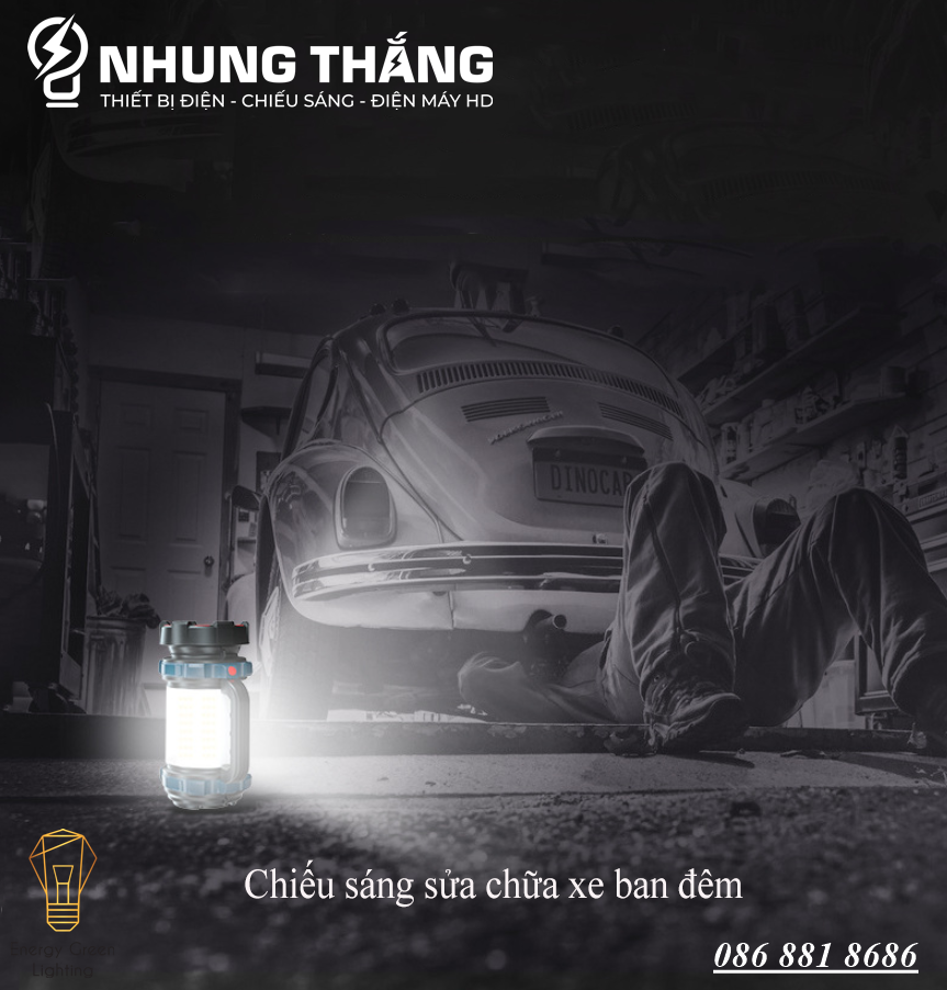 Đèn Pin Cầm Tay 2 Nguồn LED Siêu Sáng TG-TZ00904 - Pin Sạc Tích Điện - Dung Lượng Pin 4800mAh