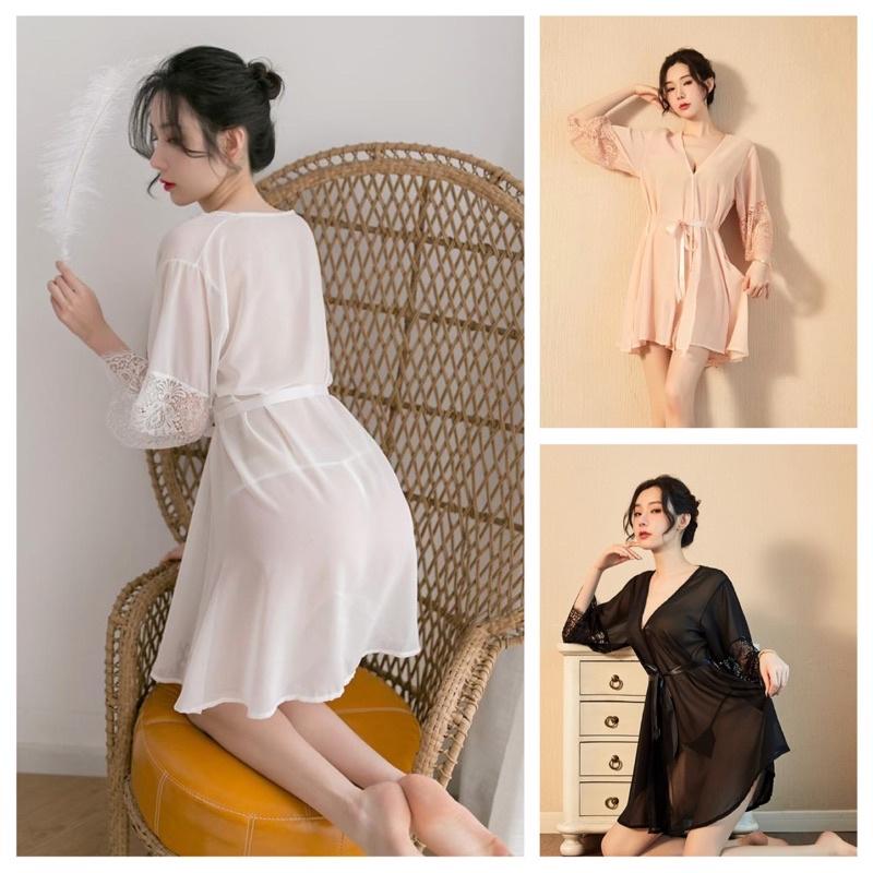 Váy choàng ngủ voan mỏng sexy xuyên thấu gợi cảm