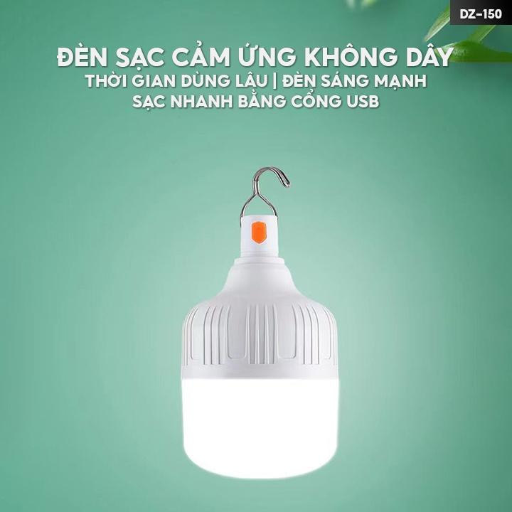 Bóng Đèn Led Tích Điện Kèm Giá Treo Nhiều Chiều Cao Chất Liệu Nhựa Tặng Dây Sạc DZ-150