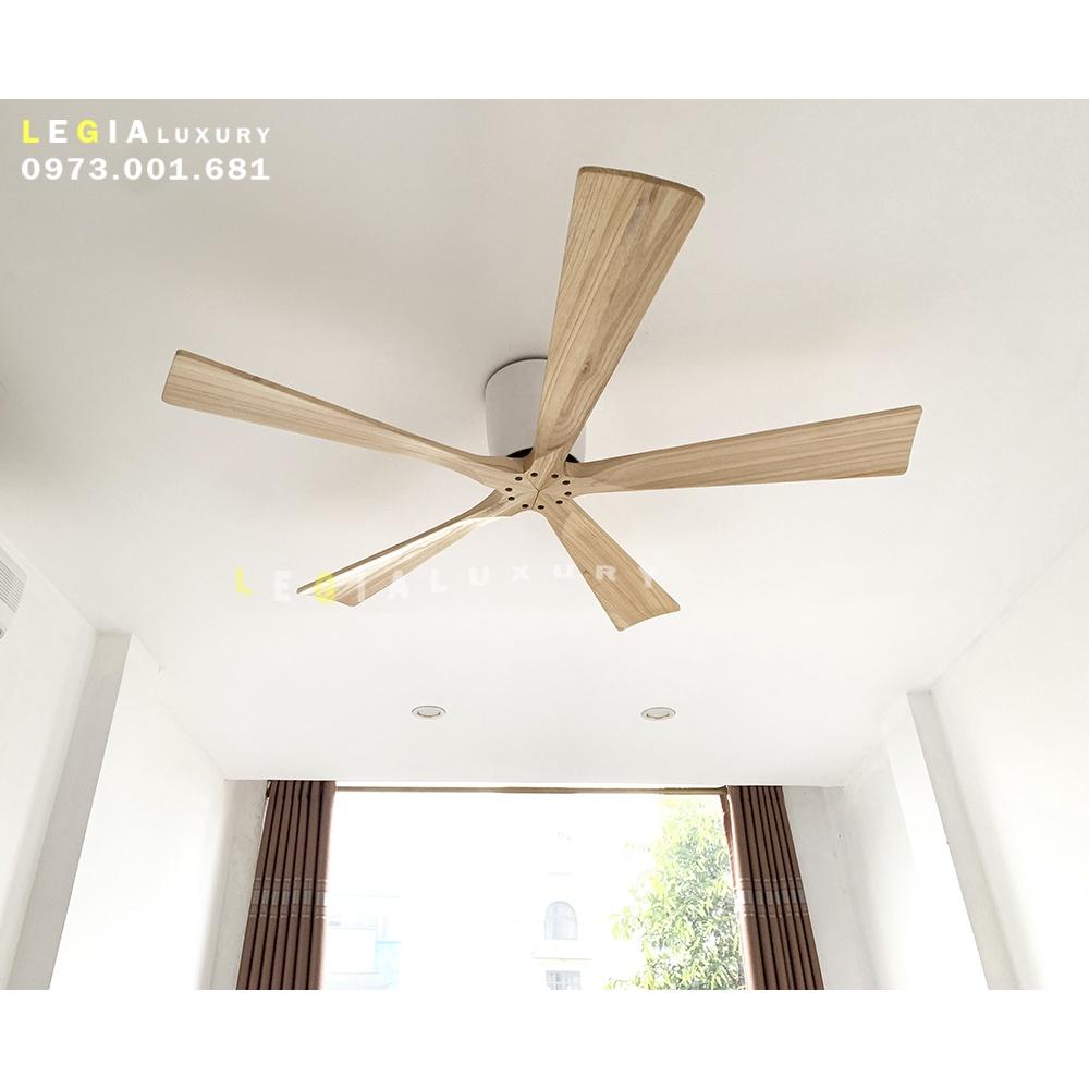 Quạt Trần Gỗ Phong Cách Đông Dương LÊ GIA LGFAN738V - Chiều Cao 22cm - Sải Cánh 132cm - Bảo Hành 5 Năm