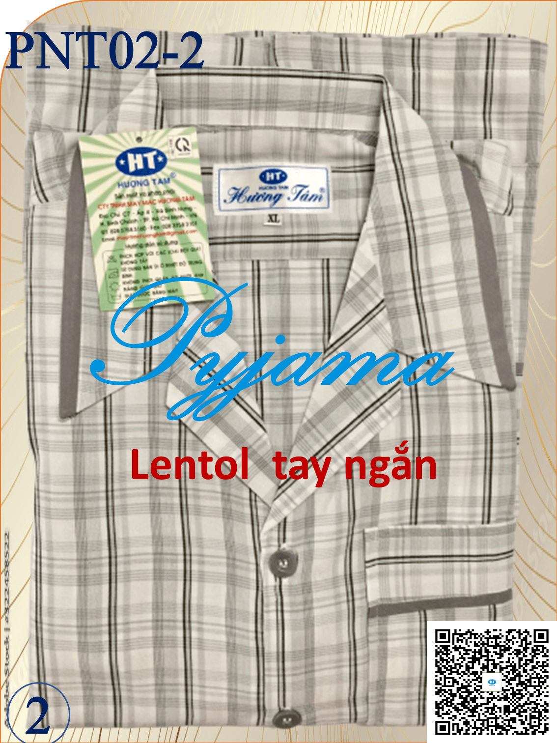 Bộ Pyjama HUONGTAM Lentol tay Ngắn nam cao cấp(PNT02). Chất liệu vải Lentol loại tốt: mềm mại, thoáng mát, không phai màu.