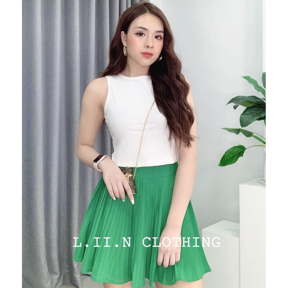 Chân váy xếp ly dài form chuẩn đủ màu, đủ size dễ mix đồ kiểu dáng suông thanh lịch LINBI J4259