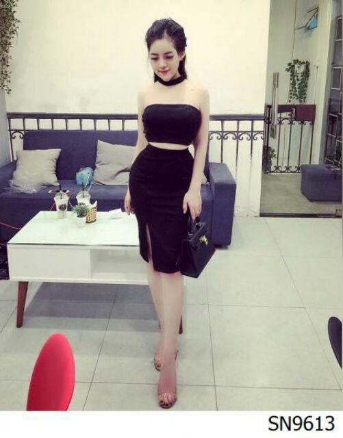 Sét cúp váy ôm xẻ