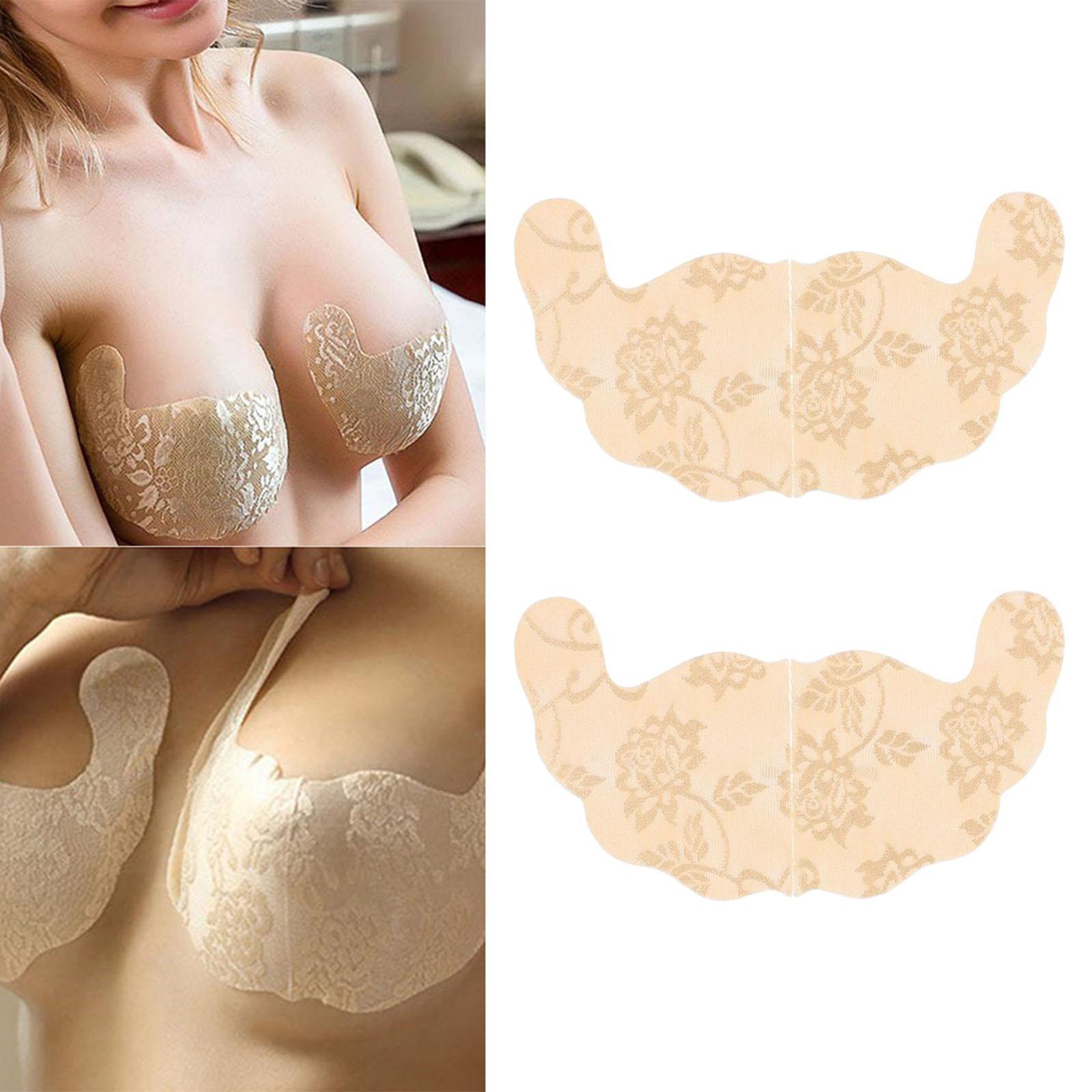 Disposable Chest Stickers Backless U Shape Lace  for Daily Wear