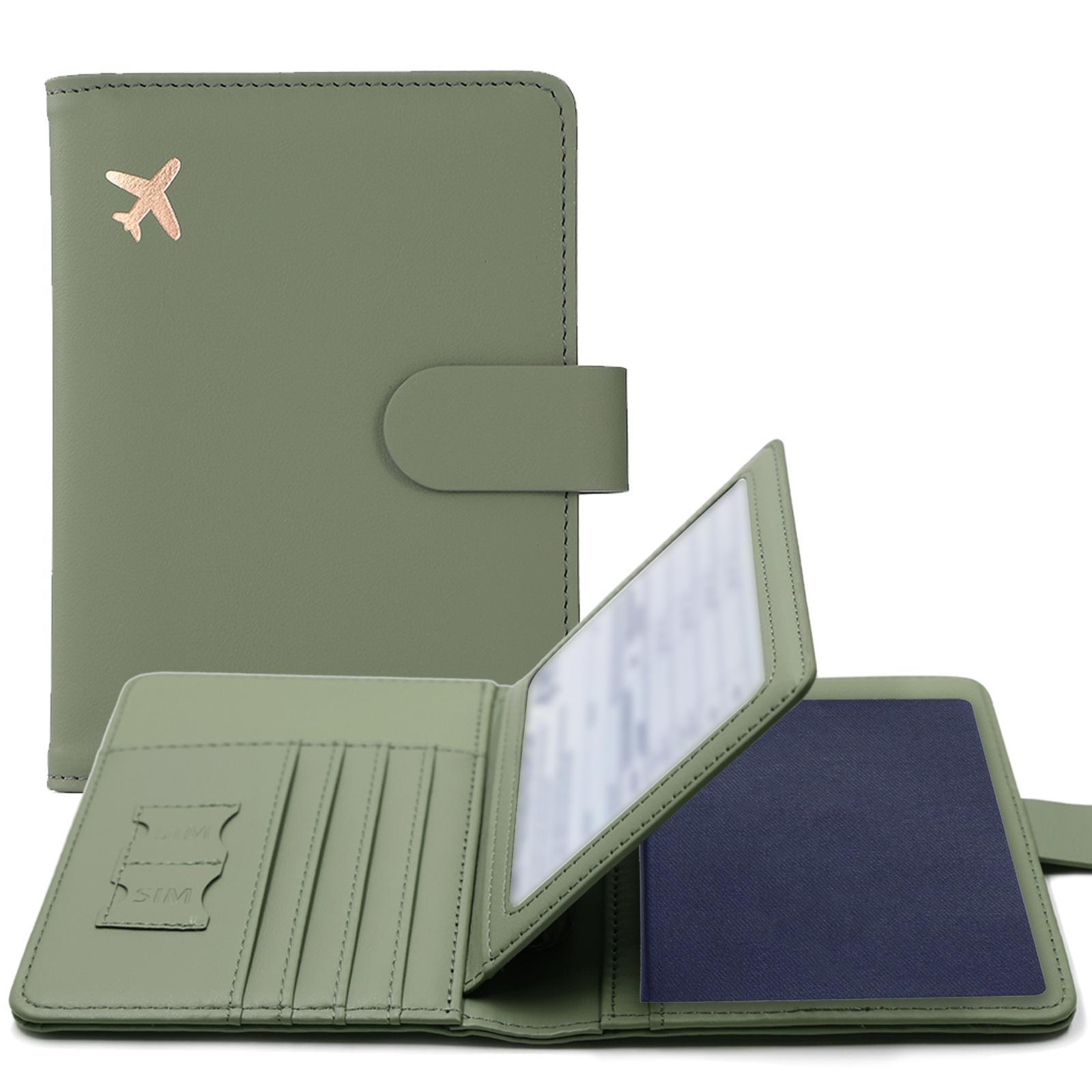 Cover ID Card Holder Document Pouch Card Holder for Green