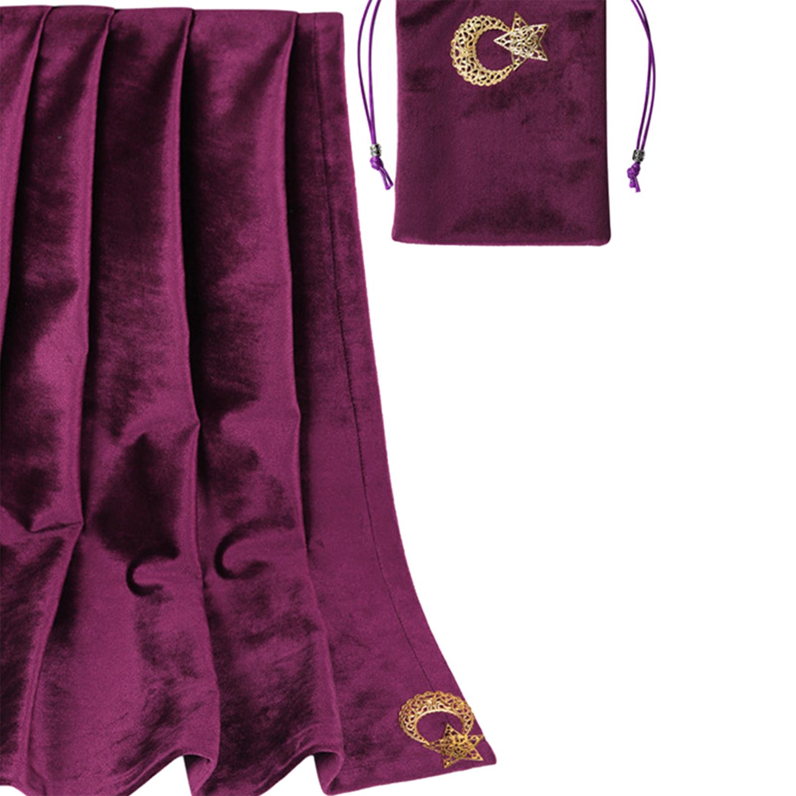 Altar Tarot Card Cloth Tablecloth Soft Velvet Astrology Tarot Divination Cards Table Cloth Tapestry with Pouch