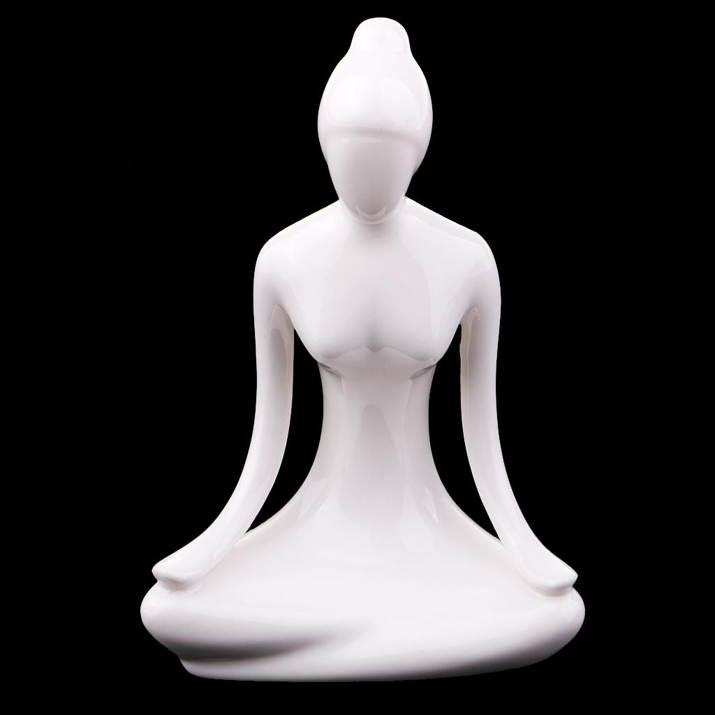 Meditation Yoga Pose Statue Figurine Resin Yoga Figure Sculpture Decoration