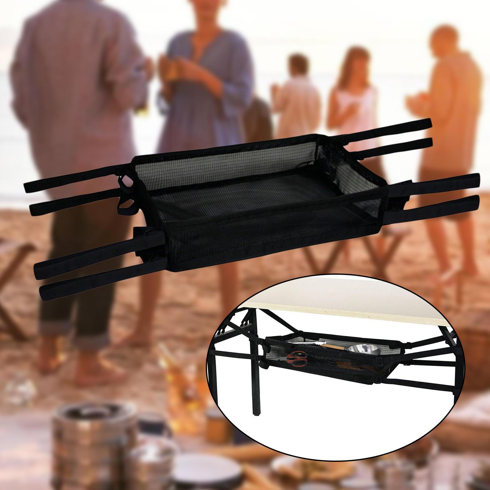Outdoor Camping Table Storage Bag Mesh Pocket Breathable Pouch for Barbecue