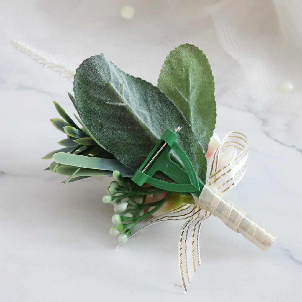 Artificial Flower Bud Boutonniere Wedding Party Groom /Best Man /Bride Maid