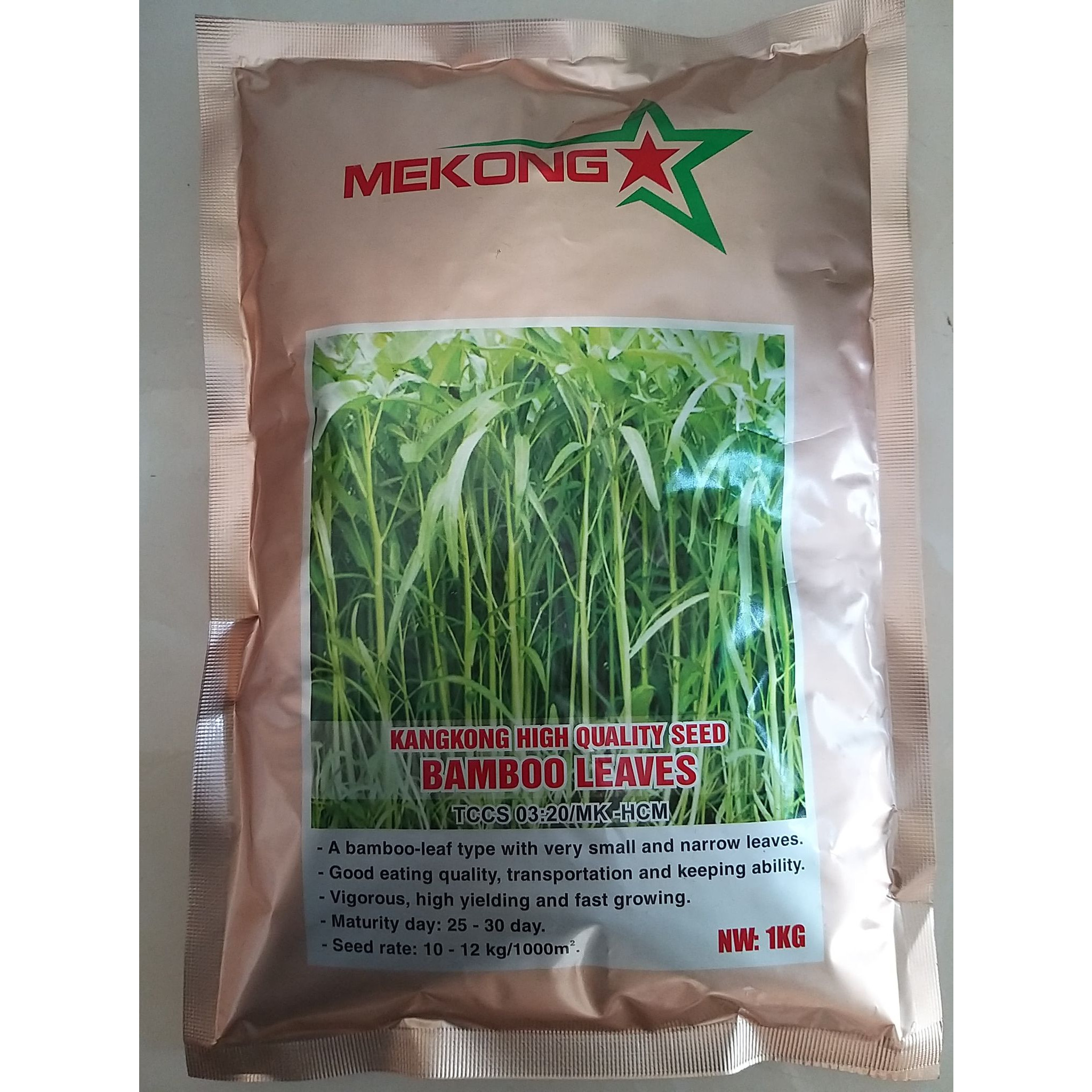 Hạt giống rau muống lá tre MeKong gói 1kg