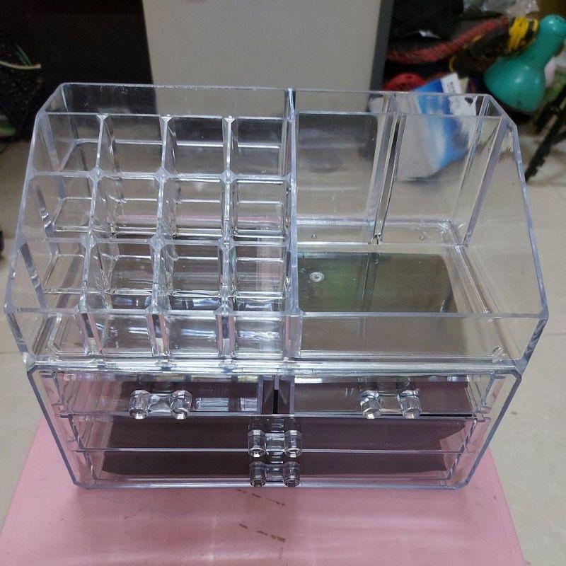 Kệ đựng đồ trang điểm mĩ phẩm mica 4 tầng_Bán thanh lý hàng lỗi do vận chuyển