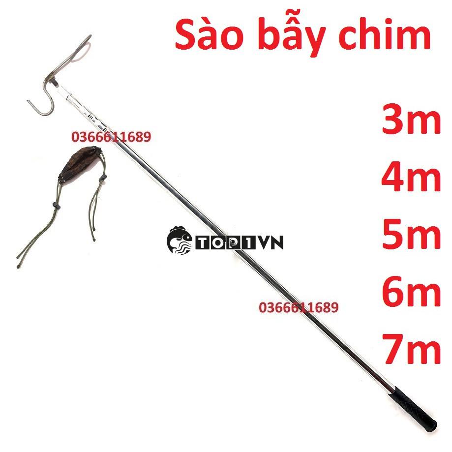 Sào bẫy chim, sào rút đa năng chất liệu inox cao cấp, nhiều size lựa chọn 3m-7m