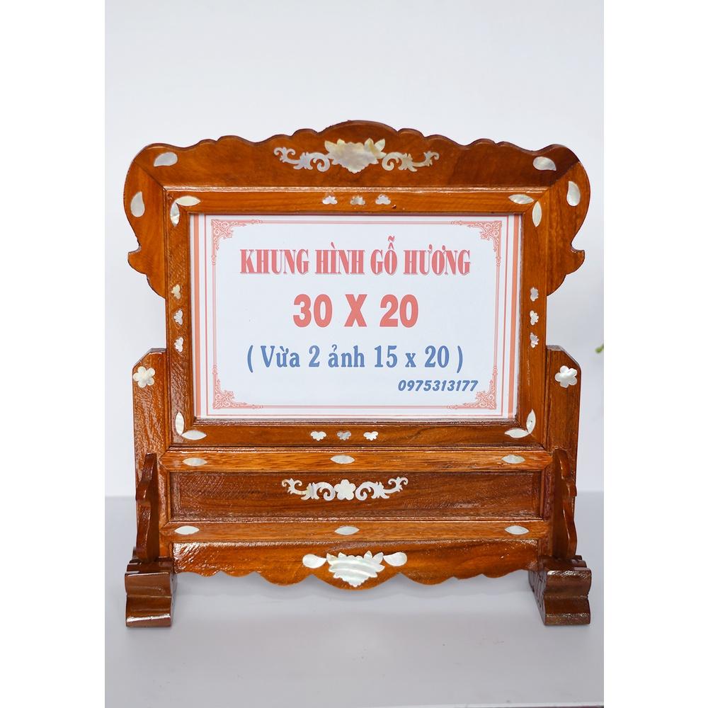 KHUNG HÌNH GỖ HƯƠNG (30X20)