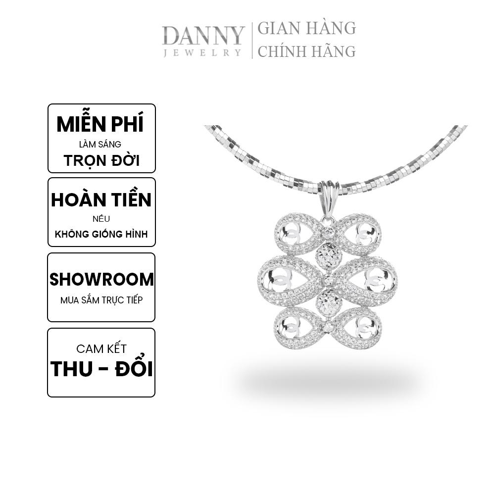 Mặt Dây Chuyền Nữ Bạc 925 Danny Jewelry Xi Bạch Kim DI4GZ013