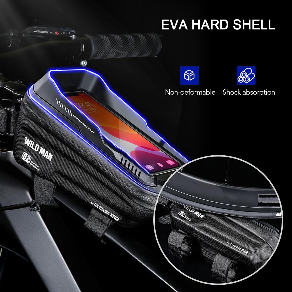 Túi chống nước khung hình phía trước xe đạp để màn hình cảm ứng có khả năng lưu trữ lớn