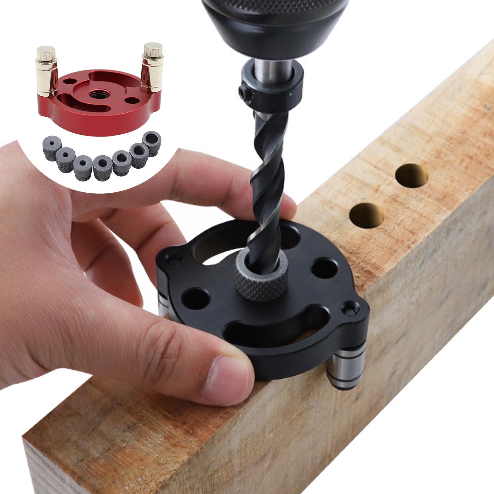 2Set 2-10mm Self-Centering Doweling Jig Set Vertical Hole Puncher Locator