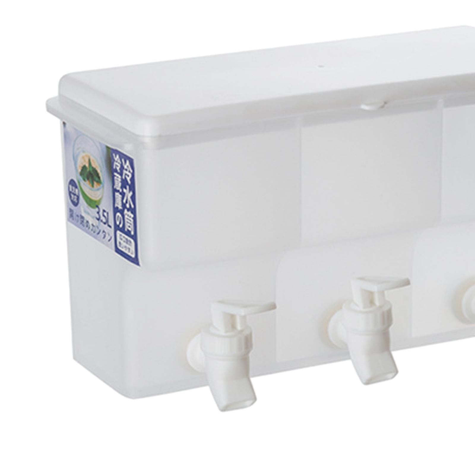 Large Beverage Dispenser with 3 Faucets Refillable Kitchen Gadgets Pitcher