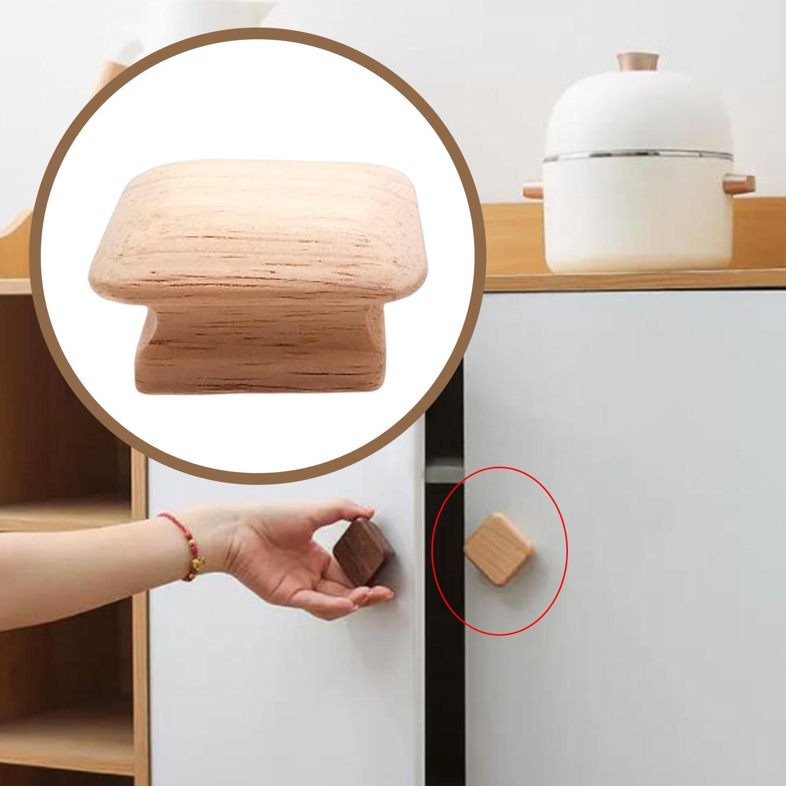 Wooden Drawer Knob Minimalist Handles Portable Easy Install Decorative Furniture Knobs for Door Wardrobe Cabinet Cupboard Home Decor