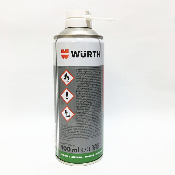 Mỡ bò xịt khô Wurth HHS Drylube 400ml 08931066 Adhesive Lubricant HHS Drylube